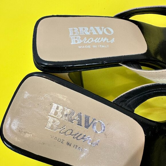 Bravo Browns Made in Italy Leather Women's Slip-on heels, US Size 7M - Picture 2 of 9